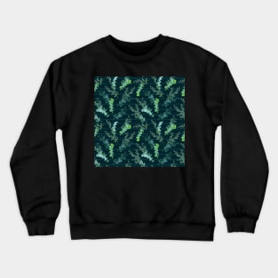 Green Botanical Leaves Crewneck Sweatshirt